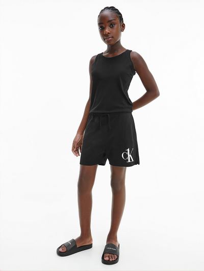 Calvin Klein Ruhák HU246176 | Calvin Klein CK One Lány Strand Playsuit Fekete